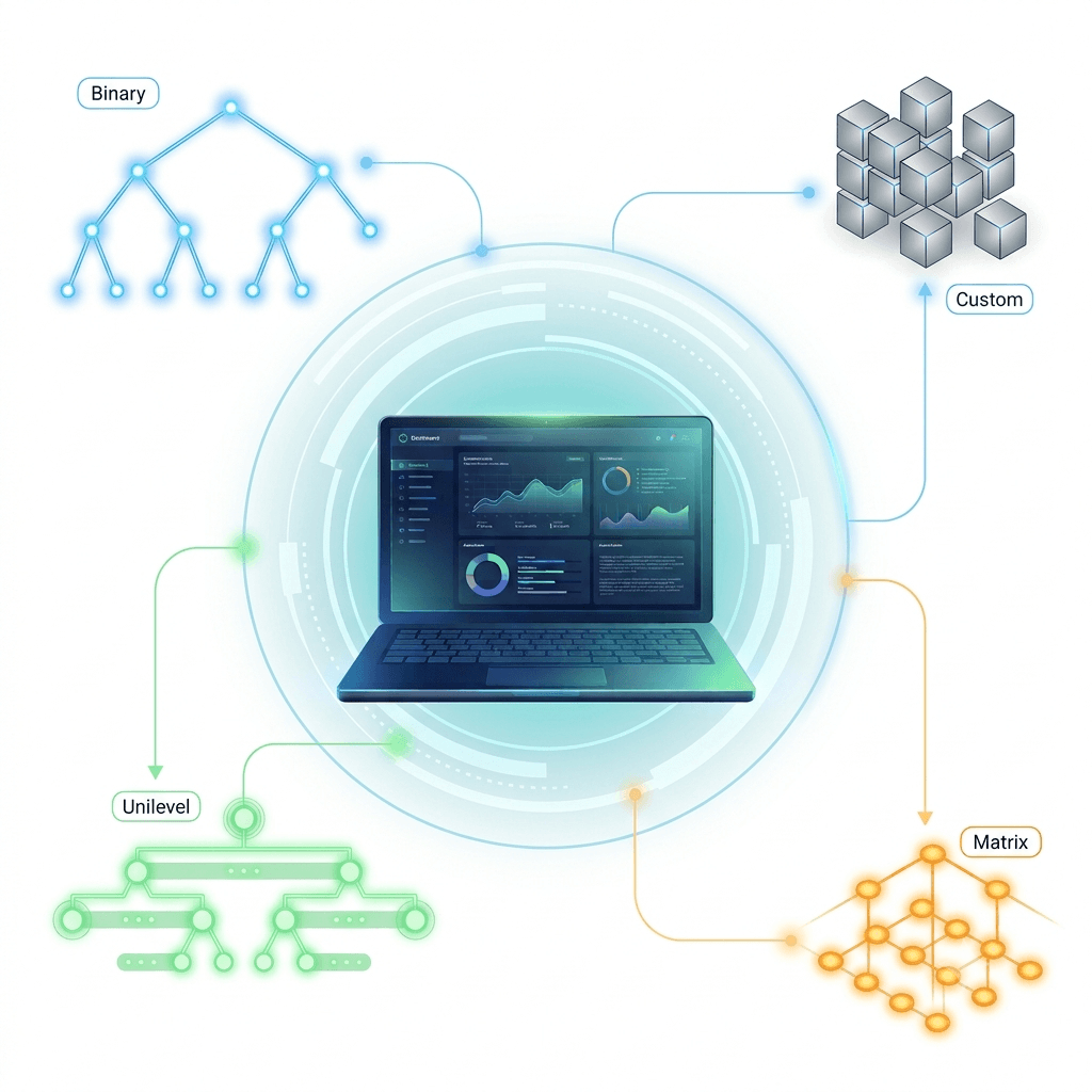 Techbase MLM Software Platform Dashboard Preview
